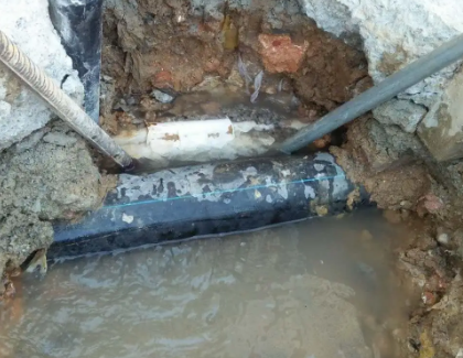 金东测漏水之水管漏水